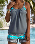 Tankini Geometric Print Swimsuit