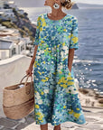 Scarlett | Light, loose midi dress with floral print