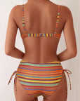 Rose | Two Piece Swimsuit with Striped Print