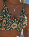 Vintage Floral Print Bikini Sexy