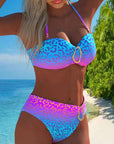 Sofia | Halter Neck Leopard Print Gradient Swimsuit