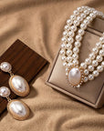 Classic Pearl Strand Jewelry Set