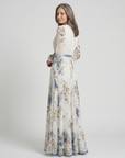 Lavinia | Long Sleeve V Neck Floral Maxi Dress