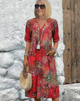 Dorina | V-neck dress with print