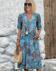 Dorina | V-neck dress with print
