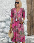 Dorina | V-neck dress with print
