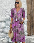 Dorina | V-neck dress with print