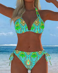 Colorful Bikini Halter Print