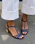 Metallic Heeled Sandals