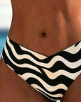 Bikini with Geometric Pattern in Bra Style