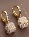 Pearl Cube Earrings