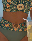 Vintage Floral Print Bikini Sexy