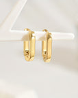 Elegant geometric hoop earrings