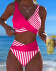 Bikini Crossed Stripes Printed