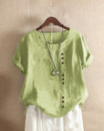 Beatrice | Women’s Summer Button Detail Casual Blouse