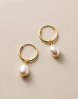 Essential Pearl Hoop Earrings