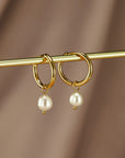 Essential Pearl Hoop Earrings