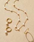 Essential Pearl Hoop Earrings