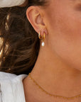 Essential Pearl Hoop Earrings