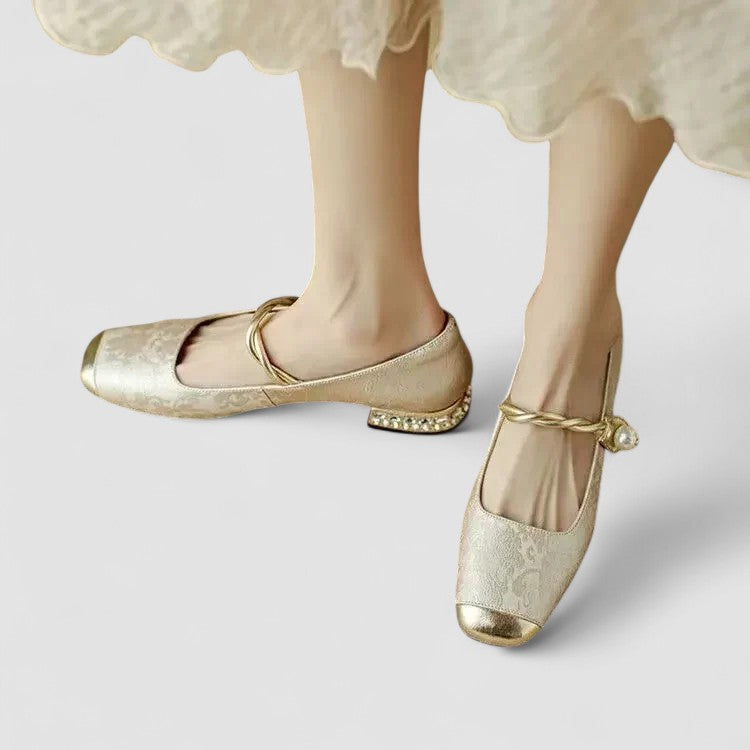Ivy | Women Spring Pearl Strap Block Heels