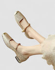 Ivy | Women Spring Pearl Strap Block Heels