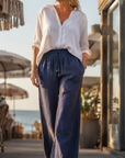 Hadley | Wide Pants in Cotton and Linen Blend