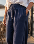 Hadley | Wide Pants in Cotton and Linen Blend