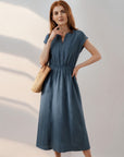 Lina — Flowing and Elegant Linen Blend Dress