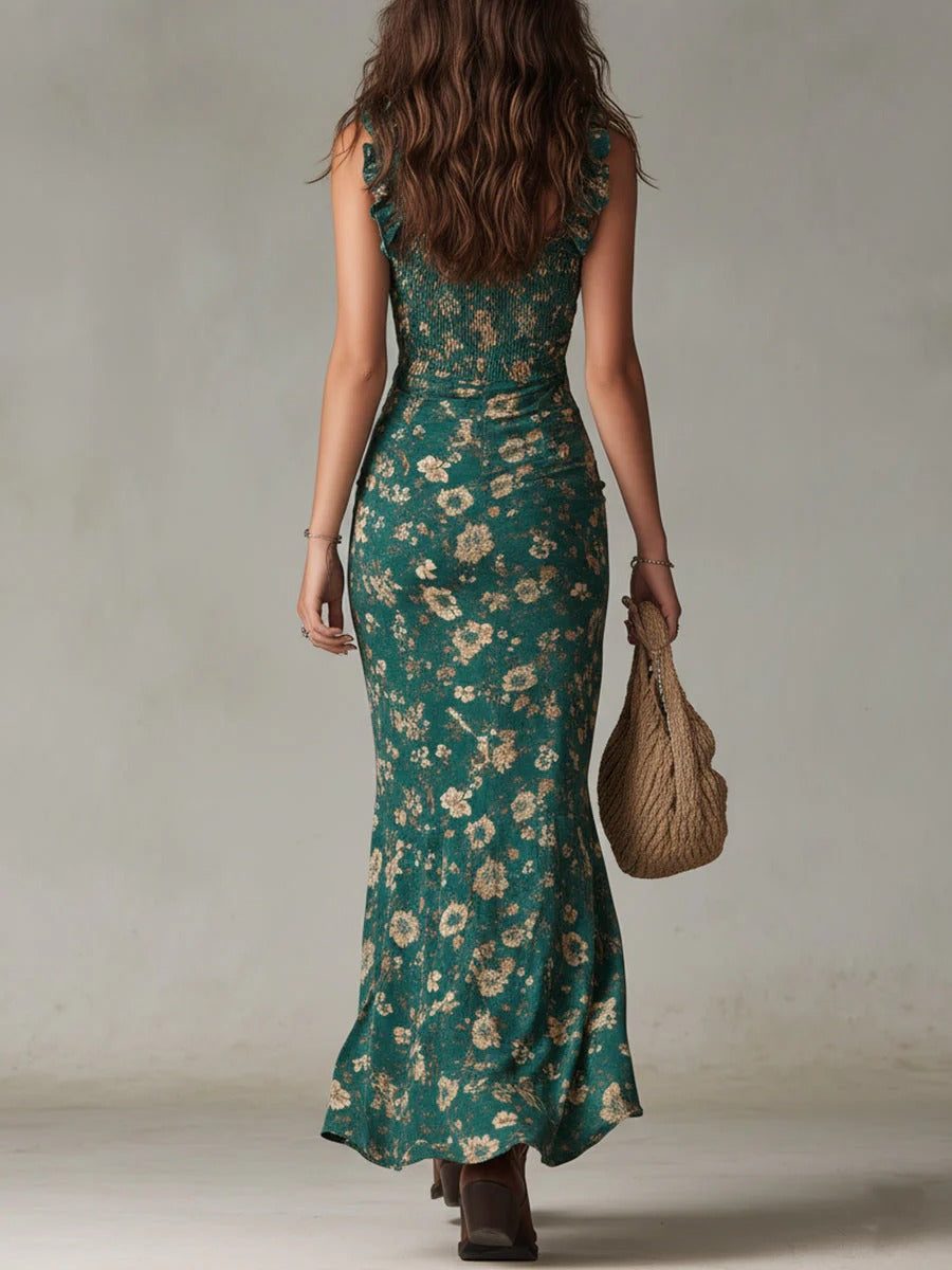 Caroline | Boho Retro Maxi Dress