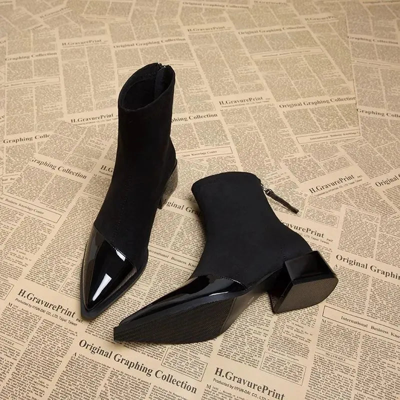 Hazel | Women’s Winter Block Heel Ankle Boots