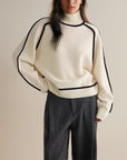 Michelle | Women’s Winter Color Block Turtleneck Sweater
