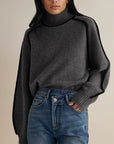 Michelle | Women’s Winter Color Block Turtleneck Sweater