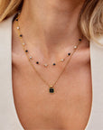 Layered Necklace with Stones