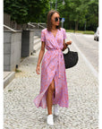 Audrey - Elegant Dress with V-Neck and Shaping Design