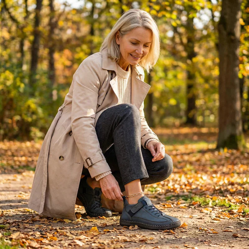 Gisela - Comfortable orthopedic shoes with leather effect
