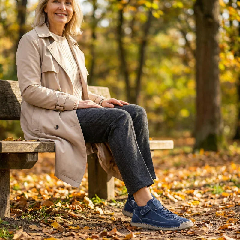 Gisela - Comfortable orthopedic shoes with leather effect