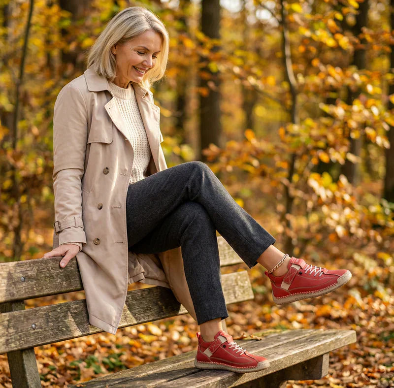 Gisela - Comfortable orthopedic shoes with leather effect