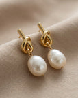 Knotted Pearl Earrings