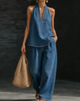 Mary™ | Comfortable Minimalist Denim Two-Piece Set