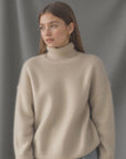 Rachel | Women’s Winter Oversized Turtleneck Knit Sweater
