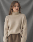Rachel | Women’s Winter Oversized Turtleneck Knit Sweater
