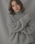 Rachel | Women’s Winter Oversized Turtleneck Knit Sweater