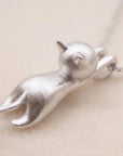 Cute Necklace with a Silver Kitten 925