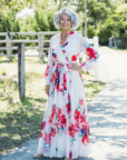 Lillian | Floral Long Sleeve Wrap Maxi Dress