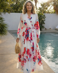 Lillian | Floral Long Sleeve Wrap Maxi Dress