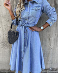 Luna | Long Sleeve Denim Dress
