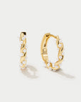 Twirled Pearl Hoop Earrings
