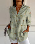Maia | Floral Wave Cotton Blouse