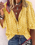 Claire | Women Printed Button Down Casual Blouse