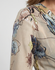 Margaret | Three Quarter Sleeve Floral Maxi Wrap Dress